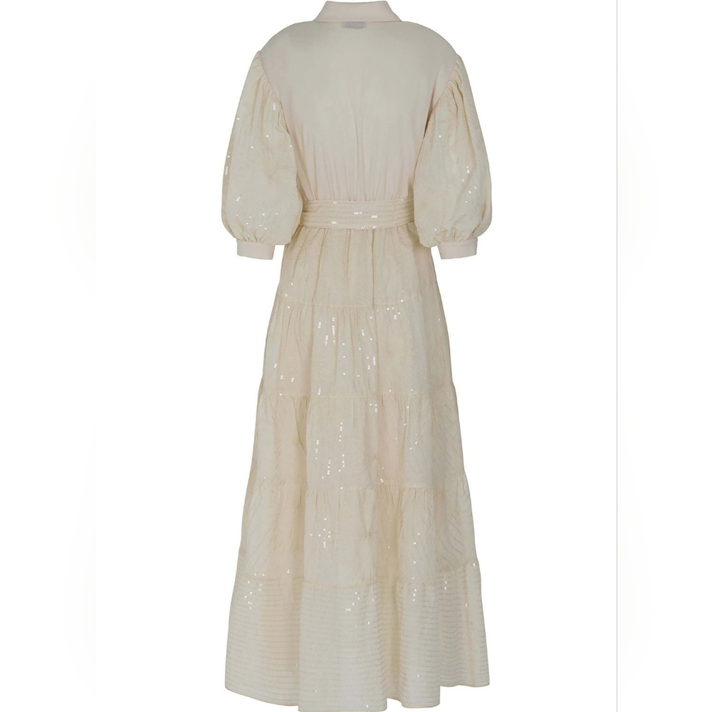 Final Price Nocturne Chic Cream Long Sleeve Dress - Picture 3 of 11
